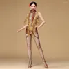 Stage Wear 2023 Ballroom Dance Dress Samba Costume For Women Sexy Leopard Print Salsa Dresses With Tassels Nightclub Jazz