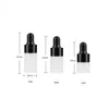 Wholesale Frosted Mini Glass Dropper Bottles 1ml 2ml 3ml Empty Refillable Sample Vial 2000Pcs Lot