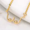 Collier ras du cou femme corps poitrine pendentif Collier pour femmes sensibilisation au Cancer du sein allaitement Boob féministe Bijoux Collier Bijoux