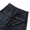 Shorts masculinos cor de arco -íris listrada malha casual masculino shorts zíper bolso de rua de luta de luta de luta de tamanho grande