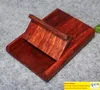 Kleine palissander doos houten doos voor sigarettenhouder bedrijfsnaam kaarten houten pocket case opslag