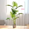 Dekorative Blumen Künstliche große Pflanzen Simulation Palme Topf Kunststoff Banyan Bonsai gefälschte Blume Büro Party Home Decor Zubehör