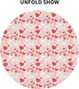 Nappe Saint Valentin Nappe Ronde Amour Coeur Saint Valentin Rose Rouge Vêtements Décoration Imperméable