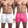 Men's Shorts 2 Pieces Men Swimsuit Beach Sport Swim Trunks Mens Surf Swimming For Swimwear Boxer Quick Drying Briefs Summer