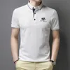 Polo da uomo MLSHP Cotone Estate Mens Polo Camicie di alta qualità Manica corta Ricamo Business Casual Uomo Top Slim Fit Golf Man Tees 4XL 230317