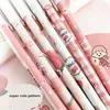 Haile 6Pc/Set Kawaii Game Cartoons Neutral Erasable Pen 0.5mm blue Gel Pens Washable handle School Office Supplies kids Statione