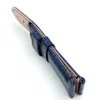 24mm - 22mm Blue Crocodile Grain Calf Leather Band Folding Deployment Clasp Strap for Pam PAM111 Wirst Watch