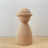 Blokken 12 stks Beech houten poppen poppen kinderen onafgemaakte mensen doen alsof spelen babyfiguren hout voor kunst ambachten handgemaakt speelgoed 230316