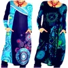 Casual Dresses Women Loose Vintage Ruffles Dressing STORA STOR PRINTED SPRING Long Full Sleeve Boho Casual Party Pocket Dresses 5xl 230316