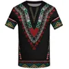 T-shirts pour hommes Chemise à col rond Impression 3D Vêtements africains ethniques T-shirt d'été 230317