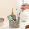 Bath Accessory Set Light Luxury Ceramic Hand Sanitizer Shower Gel Shampoo Travel Bottle Creative Upscale El Lotion Press