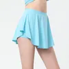 LU LU LEMONS Women Yoga Sport Skirts Running Shorts Solid Color Gril Tennis Anti Exposure Short Skirt Sportswear Fiess swear