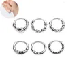 Hoop Earrings 1Pair Vintage Twist For Women Men Fashion Jewelry Titanium Steel Stud Earring Ear Ring Punk Piercing Buckle