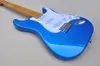 6 strings Metal Blue Electric Guitar met SSS Pickups Geel Maple Fletboard kan worden aangepast