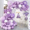 Party Decoration Butterfly Purple Balloon Garland Arch Kit Birthday Baby Shower Wedding Baloon Decor 1st Supplies