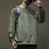 Felpa da uomo oversize primavera autunno casual stampa lettera O-collo manica lunga pullover con cappuccio