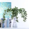 Kwiaty dekoracyjne sztuczny bluszcz liści eukaliptus liście wiszące zielone rośliny jedwabne winorośli domowe dekoracja ślubna