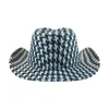 Cowboy Hat Cowboy Western Cowgirl Hat Cowboy Hat Fedoras Panama Plaid Black Hats for Women Jazz Fedora Sombrero Hombre Sombreros