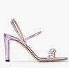 Fashion Luxury Meira Sandals Shoes Women's Black Crystal-embellished Pumps White Silver Stiletto Heel Evening Dress Lady Gladiator Sandalias EU35-43 Original Box