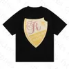 2023 Summer Mens T-Shirt Womens Rhudes Designer Camicie per uomo Top Lettera Polo Ricamo T Shirt Abbigliamento Maglietta manica corta T-shirt grandi Taglia S-XL