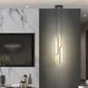 Pendant Lamps Modern LED Light Long Strip Lights For Bedroom Bedside TV Wall Decor Hanging Lighting Fixtures Indoor