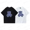 Mäns T-shirts We11Done Huang Xiaoming Samma reflekterande Pearl Chain Bear tryckt kortärmad T-shirt för män och kvinnor koreansk version T230317