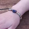 Charm armband kvinnor män natursten serpentin pärlor varp armband sträng flätad yoga vänskap armband boho smycken