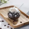 Kieliszki do wina 250 ml krystalicznie słoika Sukier Sugar Bowl Kitchen Sets z osłoną i przyprawą łyżką dla suprier boule tarro de espeas