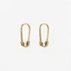 Hoop Earrings 2023 Style Paper Clip Fashion Copper Plating 14K Pure Gold Simple Manufacturers Directly For