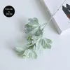 Dekorativa blommor 5pc flocking Artificial Leaves Wedding Forest Backdrop Layout Fake Plant Leaf Decor Home Flower Accessories Plastic Lover