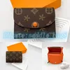 mini portreci portferzy Rosalie M41939 Flap Expossed Bag luksusowe uchwyty karty damskie męskie portfele Luksusowe