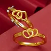 Ringen voor vrouwen vergulde sierlijke gouden sieraden vrouw roestvrijstalen ringen luxe designer accessoires voor vrouwen mode gouden ring yw001521