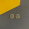 2023-toppkvalitet diamantörhängen halsband smycken set dubbel bokstav guld ring designer studs bröllop fest gåvor grossist