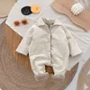 Strampler MILANCEL Baby-Strampler Cord-Overalls Pelzfutter Mädchenkleidung Fleece-Oberbekleidung 230317