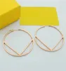 2023 Women Big Circle Hoops Fashion Simple Style Jewelry Designer Earrings Letter Stud Earring Wholesale Accessories Exquisite Orecchini