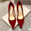 Talons aiguilles marque chaussures de bureau pour femmes escarpins de créateur robe rouge en cuir véritable strass mocassins de banquet sexy et polyvalents taille multicolore 35-41