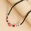 Girocollo bohemien coreano perline di riso colorato collana di fiori in ceramica morbida donne perline fatte a mano 2023 accessori per gioielli regalo