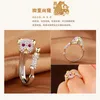 Anneaux De Mariage Brillant Luxe Animal Anneau/Cochon/Dragon/Cheval/Singe/Serpent/Mouton/Tigre/Chien/Rat Cristal Pour Femme Fille Cadeau BijouxMariage MariageW