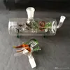 Narguilés Robinet de tuyau horizontal Accessoires de bongs en verre en gros, Pipe à eau en verre pour fumer