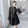 Abiti casual 2023 Primavera Autunno Donna Moda elegante Manica lunga Lady Party Dress Chic Farfalla Hollows Abiti sexy Mujer Robe