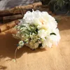 Dekorativa blommor 2 färger Silk Peony Hydrangea Bouquet Hybrid Artificial Flower Wedding Decoration Diy Home Fake