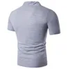 T-shirt da uomo Summer Fashion Short Leeve Stand Collar T Shirt Lettera stampata Casual Slim Fit Top Tees