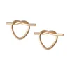 Hoop Earrings A Pair Of Metal Lines Knotted Love Temperament Fresh Pearl For Women Sparkly Heart