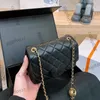 CC сумки люксовый бренд французский женский дизайнер классический мини-клапан стеганый жемчуг золотой шар квадратный кошелек металлическая фурнитура цепочка Matelasse через плечо Luxu