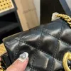 CC Bags Vinatge Silver Black Shoulder Bags Classic Diamond Lattice Vanity Purse Card Holder Genuine Leather Crossbody Shoulder Handbags With Back Pouch 18X14CM J