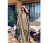 Vêtements ethniques femmes africaines "s 2023 soie imprimé Boho été plage lâche caftan Maxi robes surdimensionné musulman dame Boubou Abaya