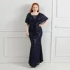 Feestjurken 2023 Wit plus size groene pailletten avondjurk korte mouw elegante vrouwen lang zwart prom