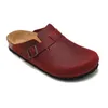 Designer chinelos Boston tamanco sapatos verão cortiça praia sandálias plana chinelo moda couro mais popular sapatos casuais mulheres homens tamanho 36-46