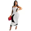 Casual Dresses Italy Thin Shoulder Strap Off-the-shoulder Print Perspective Tight Dress Beach Sexy Women Vestidos In Summer