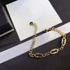 New Fashion Women Chain Bracelets 18K Gold Plated Bracelet Wristband Cuff Chain Stainless steel Lovers Gift Wedding Jewelry Ornament L053